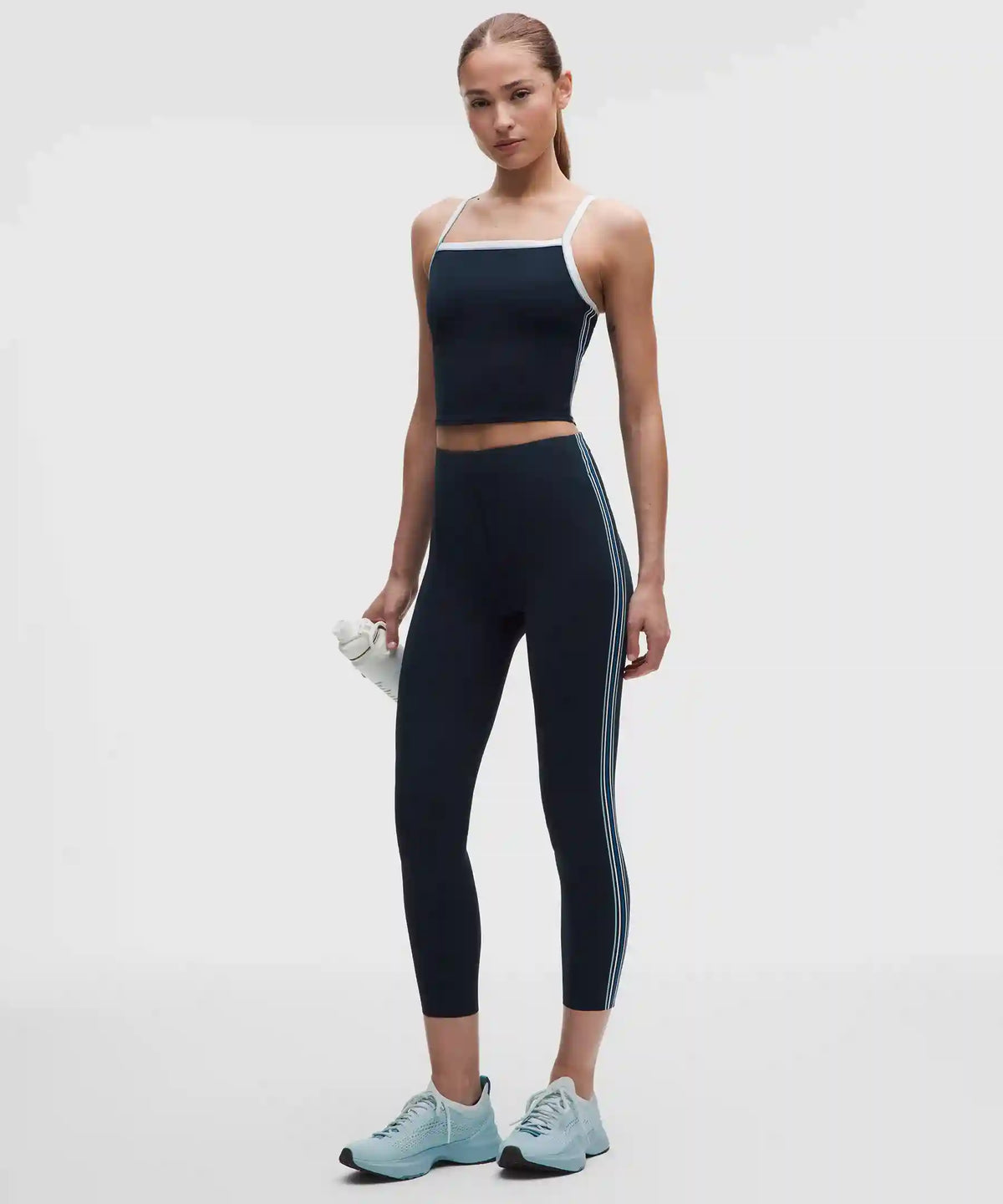 Nulux Side-Stripe Tank Top with Pocket Moderate Support, B/C Cup
