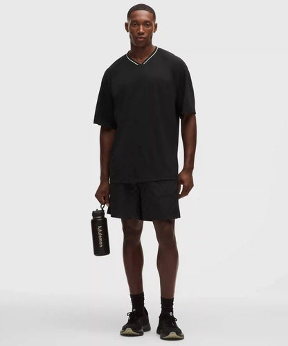 Relaxed-Fit Collared Jersey Short-Sleeve Shirt