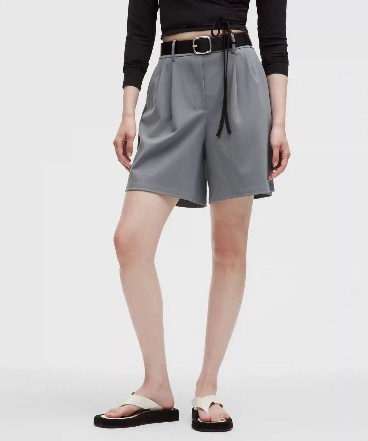 Daydrift Pleated High-Rise Short 7"