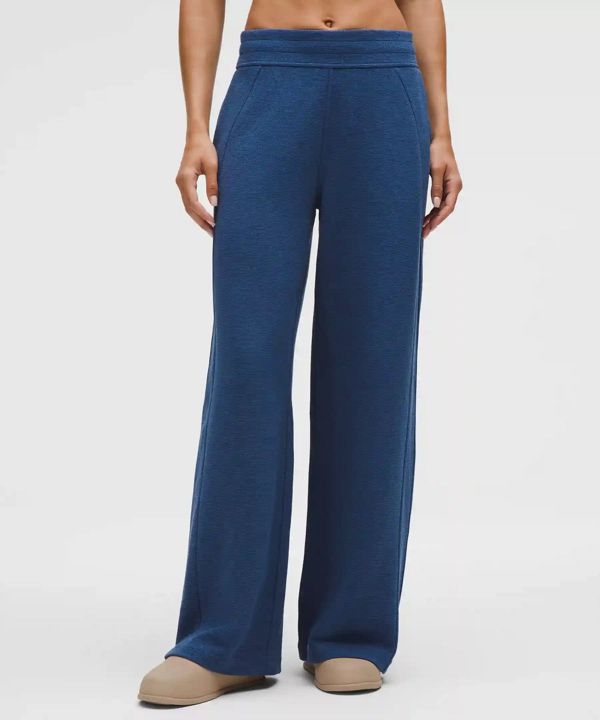 Scuba Mid-Rise Wide-Leg Pant *Waffle