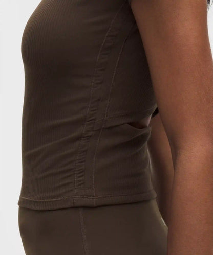 All It Takes Ribbed Keyhole Short-Sleeve Shirt