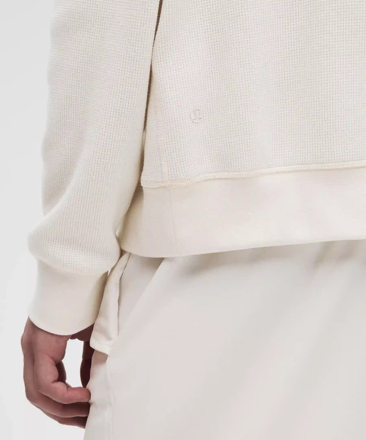 Cotton-Blend Waffle-Knit Long Sleeve