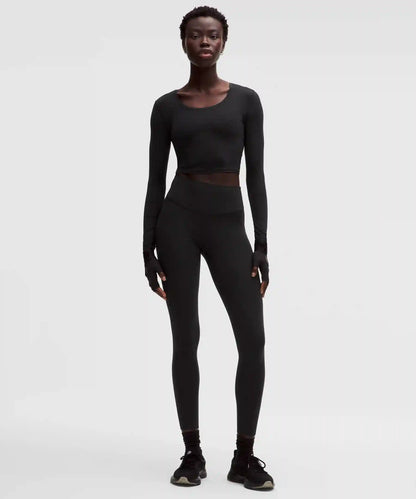 Unrestricted Power Cropped Long-Sleeve Shirt