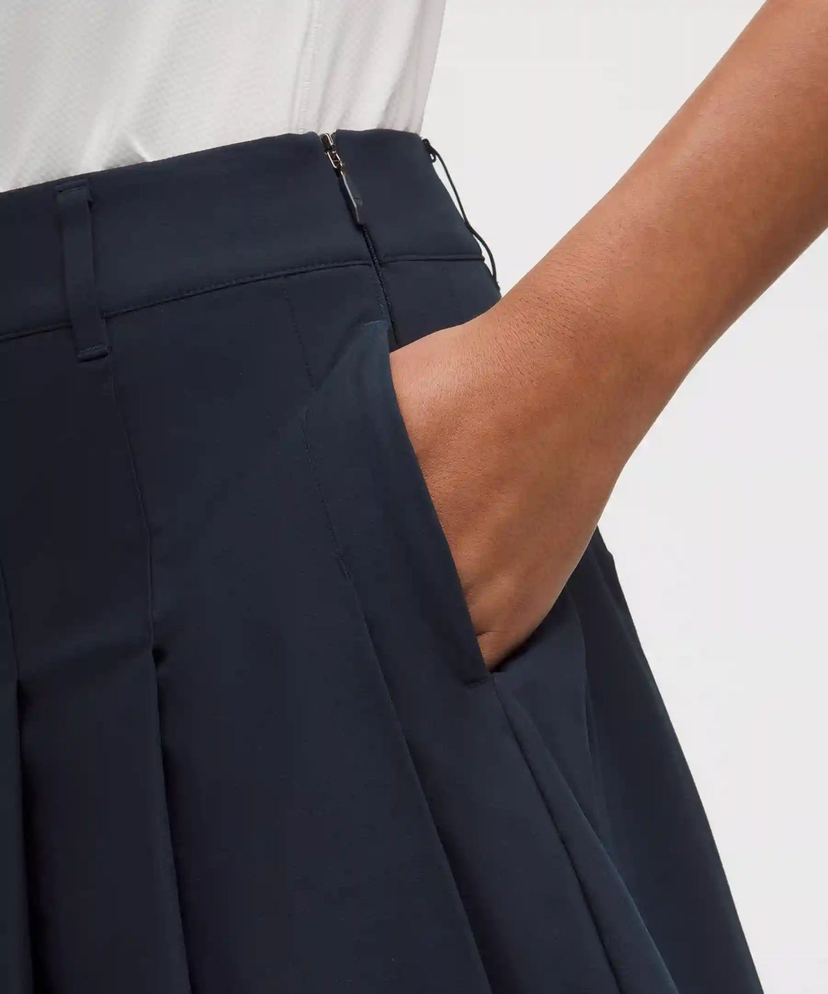 Box-Pleat High-Rise A-line Golf Skirt