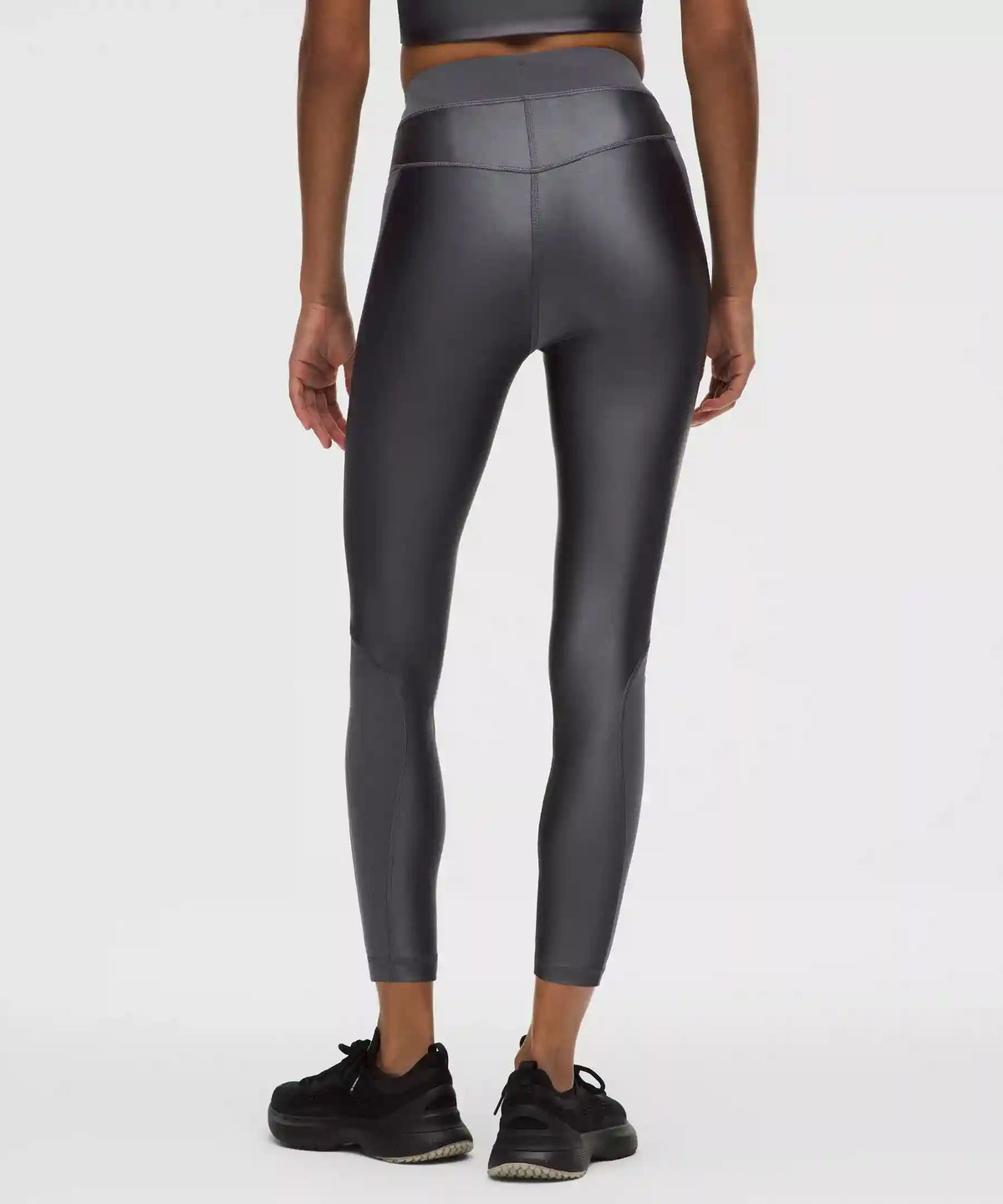 Satin Shine Panelled High-Rise Tight 25" *Wordmark