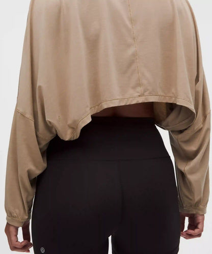 EasySet Relaxed-Fit Cropped Long-Sleeve Shirt