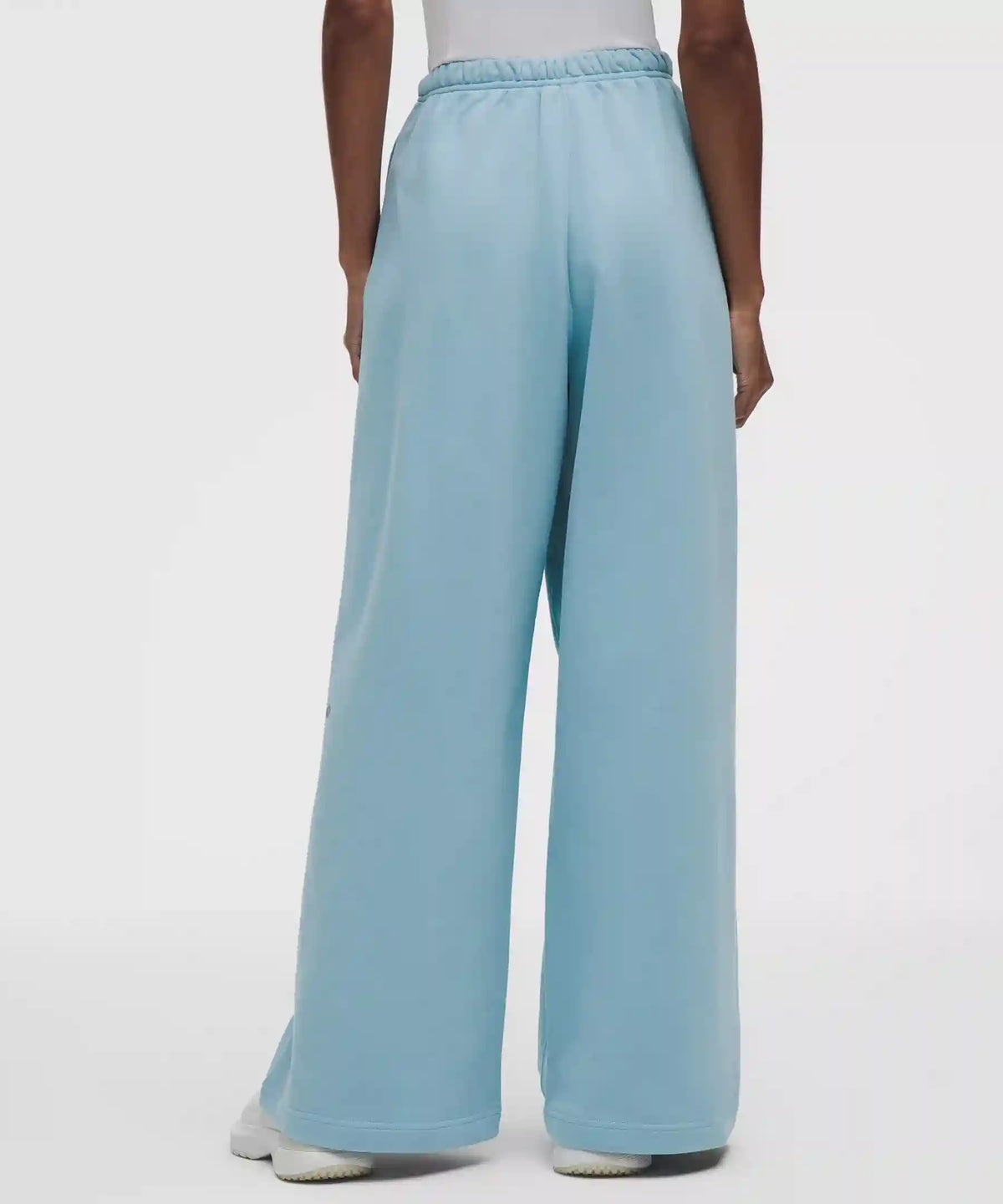 French Terry Mid-Rise Wide-Leg Pant