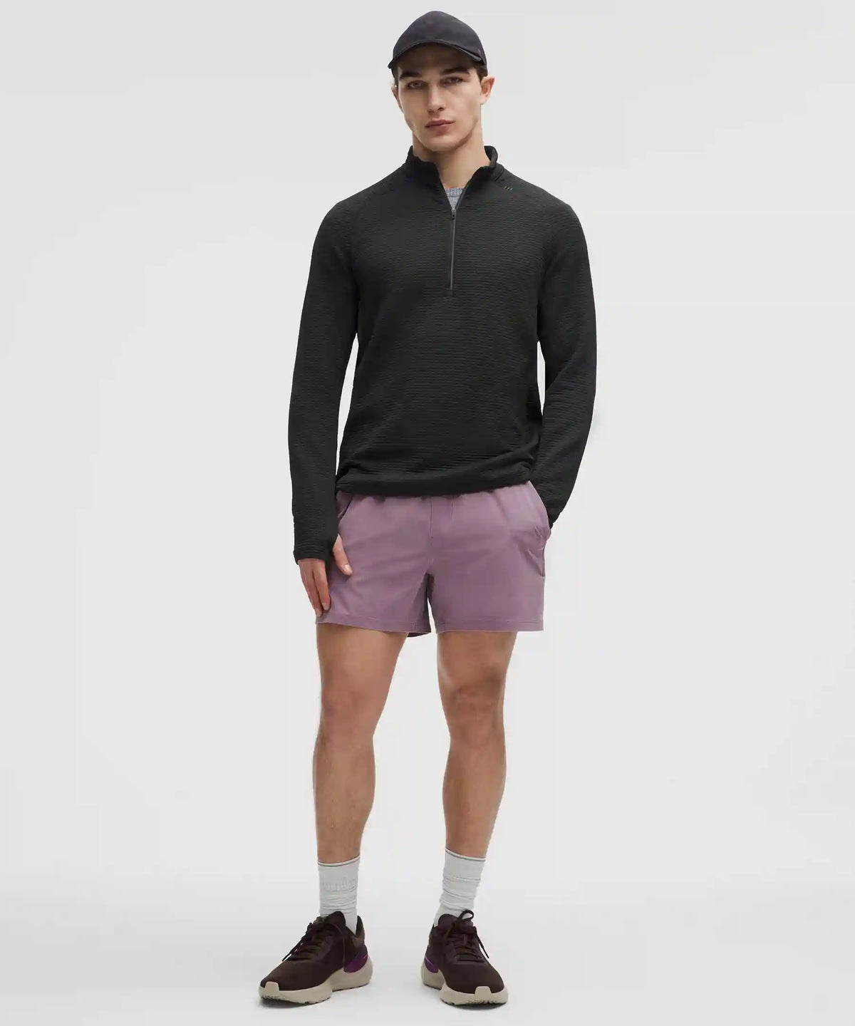 Waffle-Knit Half Zip