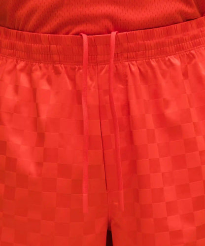 Checkerboard Satin Linerless Gym Short 7"