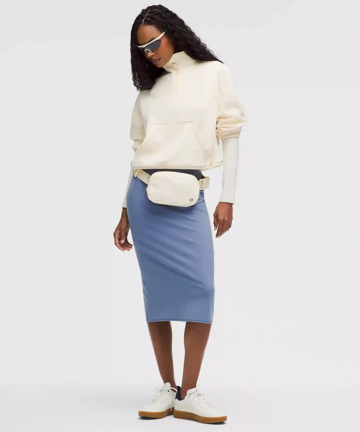 Nulu Slim-Fit High-Rise Midi Skirt
