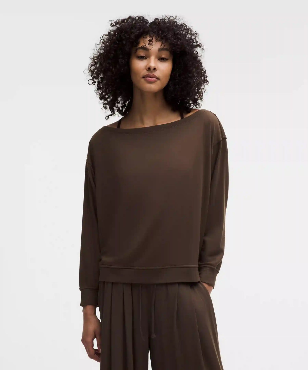 BeCalm Oversized Boatneck Long-Sleeve Shirt