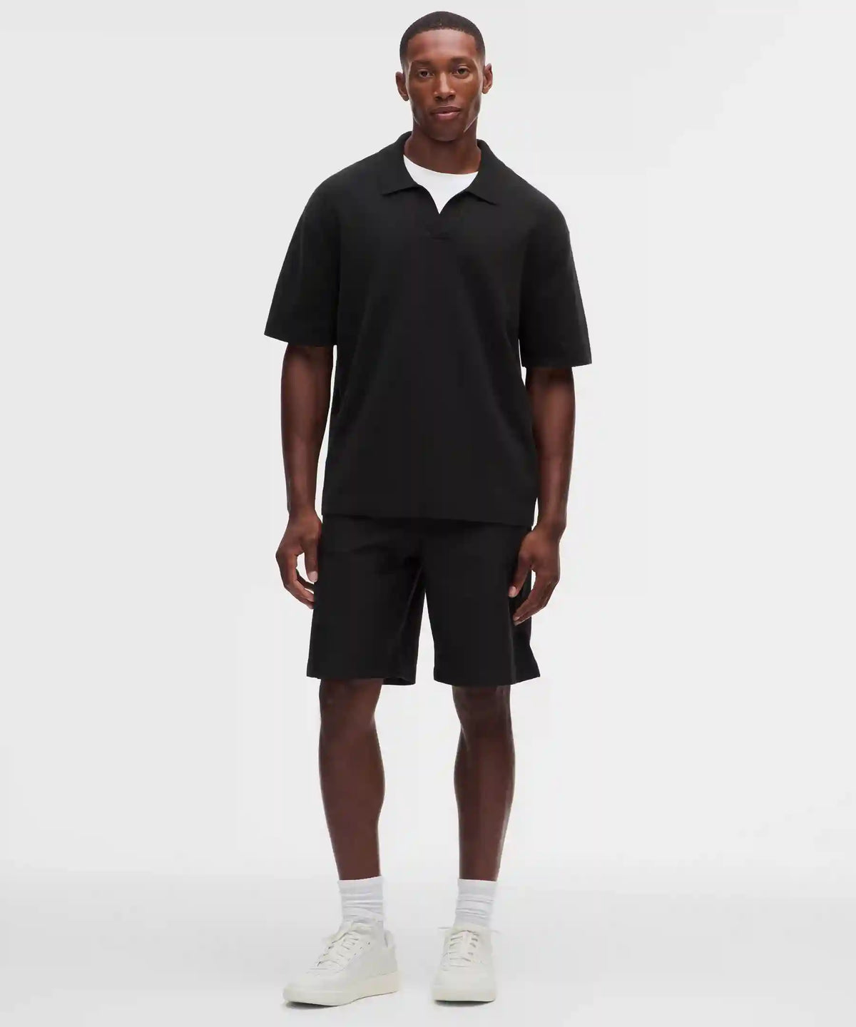 Cotton-Blend Knit Short-Sleeve Polo Shirt