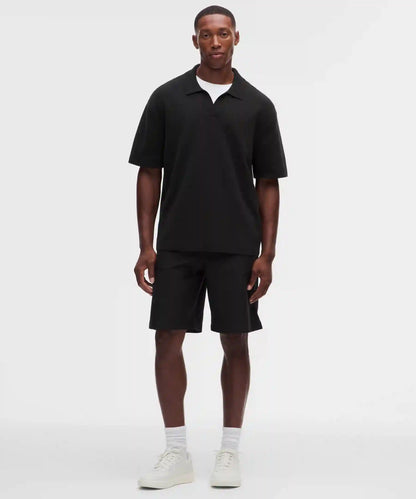 Cotton-Blend Knit Short-Sleeve Polo Shirt