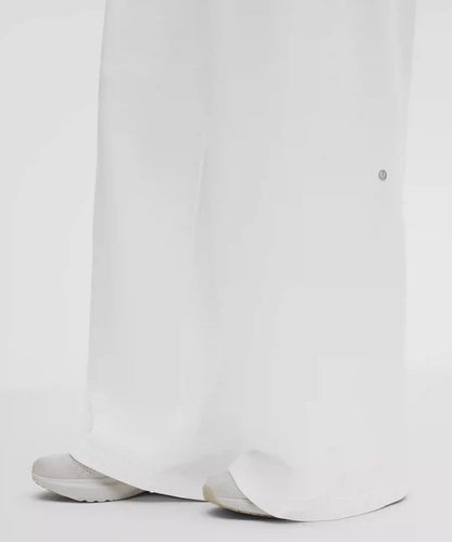 French Terry Mid-Rise Wide-Leg Pant