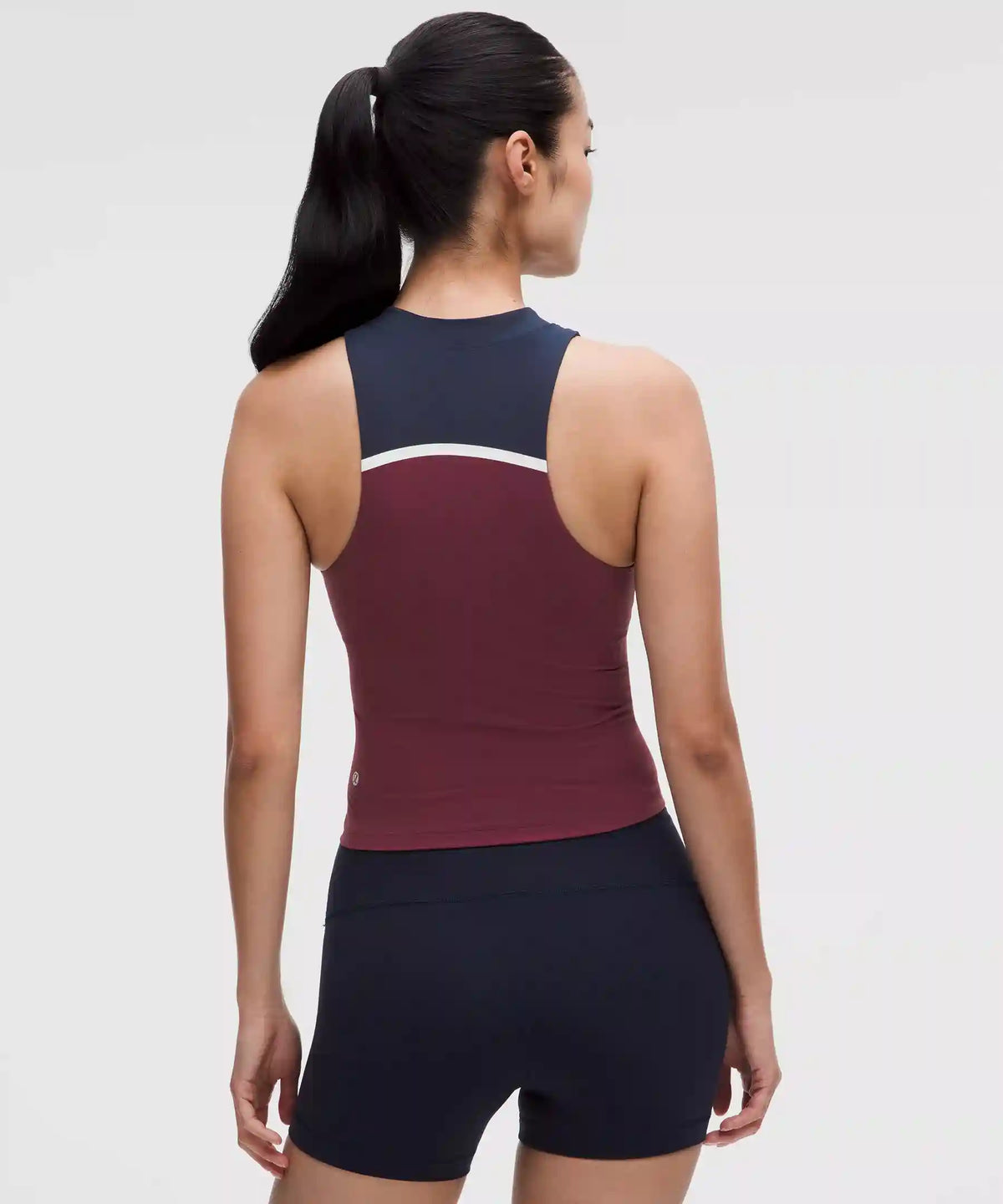 Mockneck Shelf Tank Top Light Support, B/C Cup *Stripe