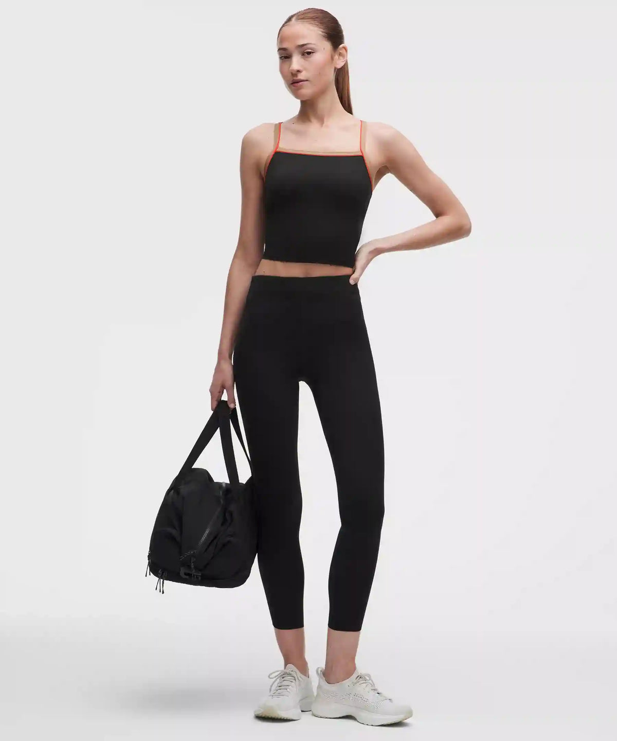 Nulux Side-Stripe Tank Top with Pocket Moderate Support, B/C Cup