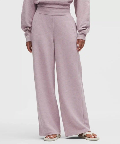 Scuba Mid-Rise Wide-Leg Pant *Waffle