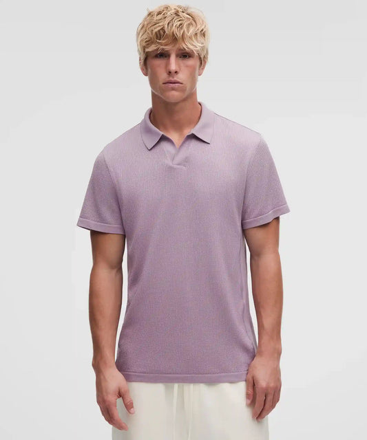 Textured Seamless Polo Shirt