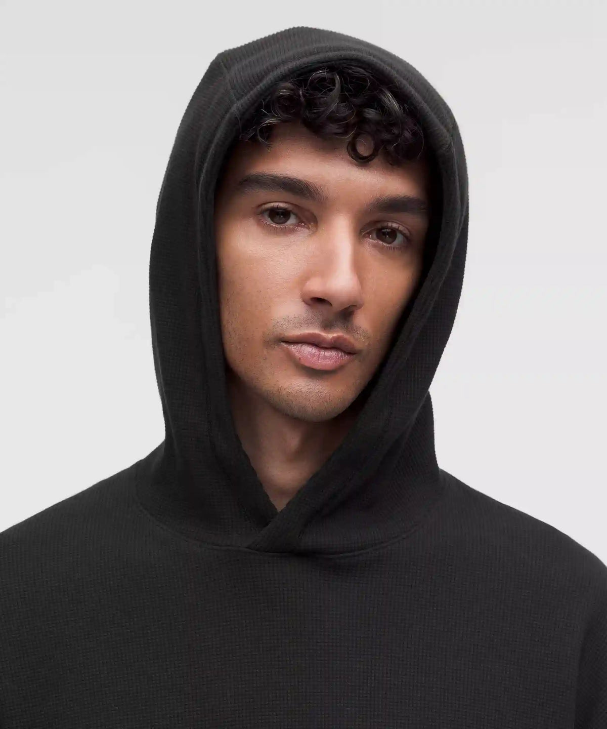 Cotton-Blend Relaxed-Fit Waffle Knit Hoodie
