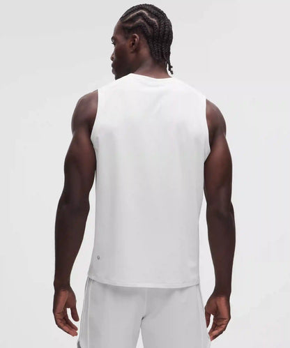Pique Mesh-Panel Sleeveless Tennis Shirt