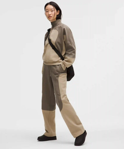 Cotton Fleece Mid-Rise Straight-Leg Pant *SLNSH Collection