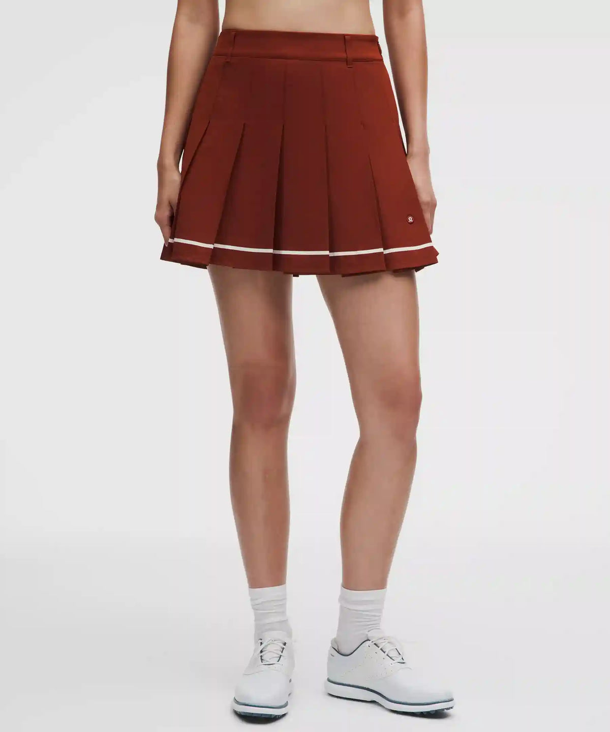 Box-Pleat High-Rise A-line Golf Skirt