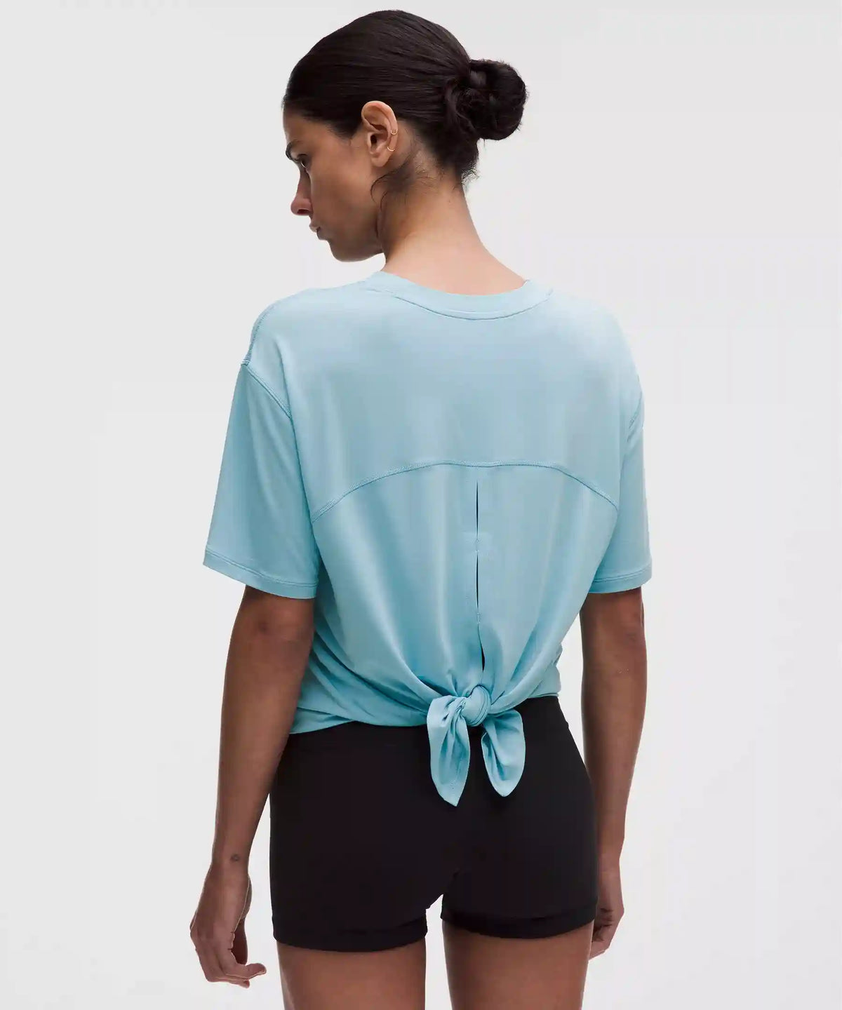 SilkyAppeal Tie-Back Short-Sleeve Shirt