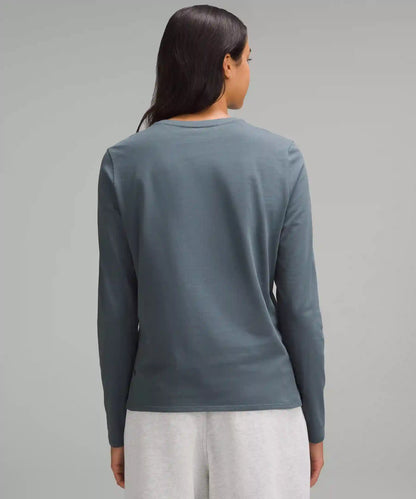 Organic Cotton Crewneck Long-Sleeve Shirt