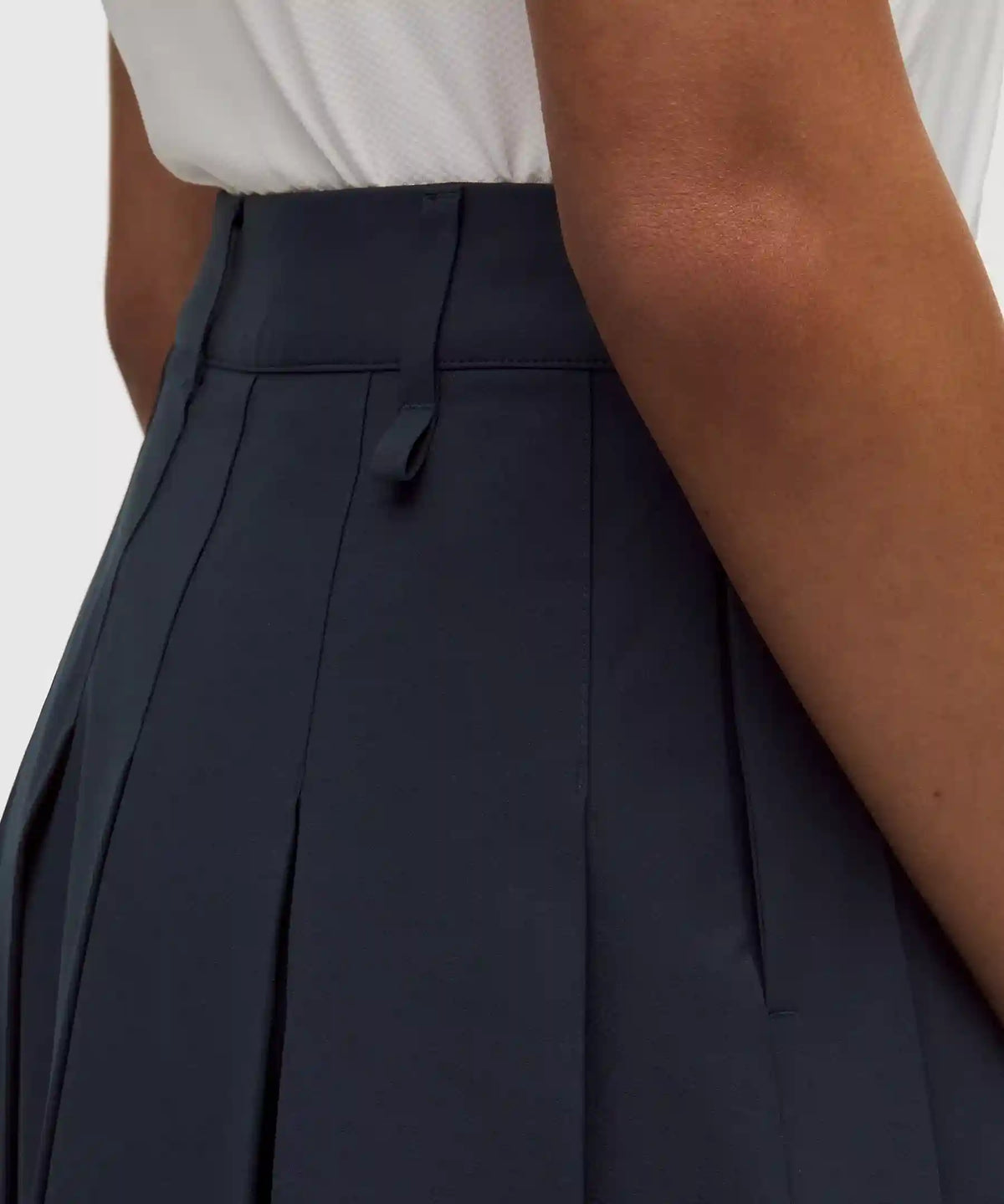 Box-Pleat High-Rise A-line Golf Skirt