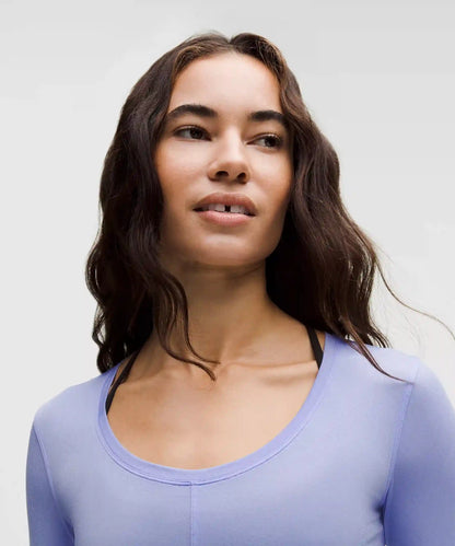 Lightweight Flowy Hem Long-Sleeve Shirt