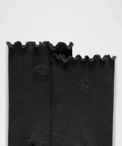 Unisex Lettuce Edge Quarter Socks *3 Pack