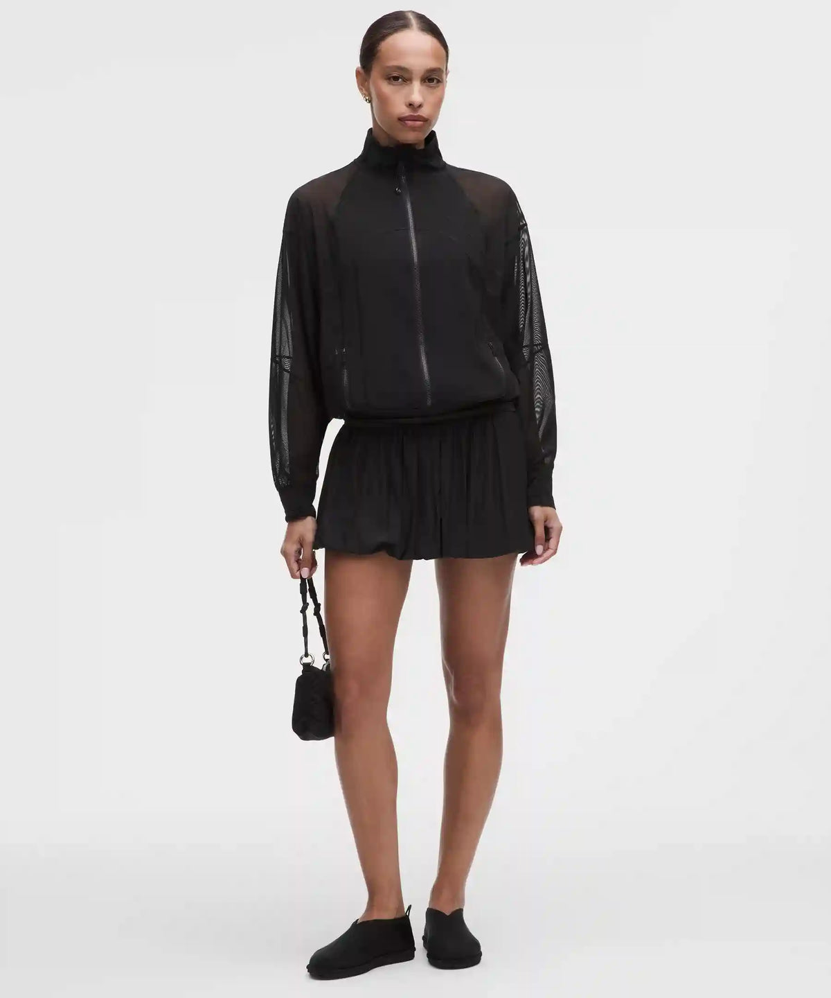 2-in-1 Bubble-Hem Mini Dress