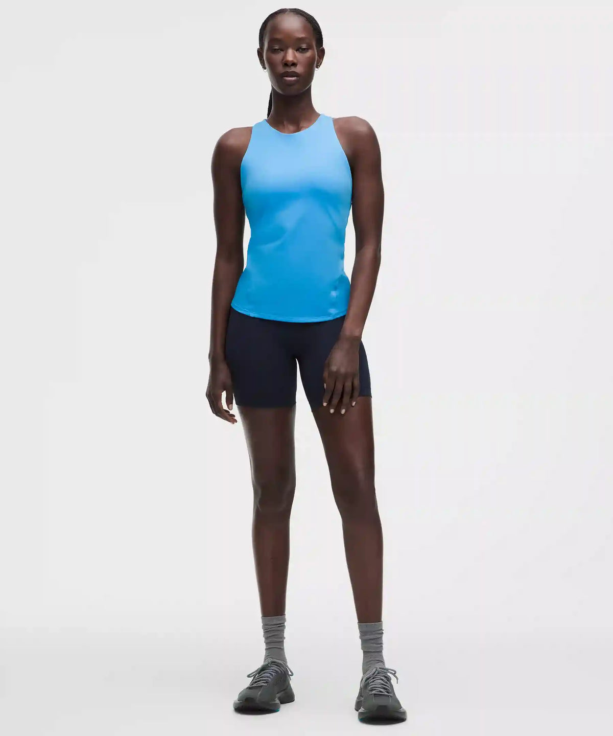Racerback High-Neck Tennis Tank Top *B/C Cup