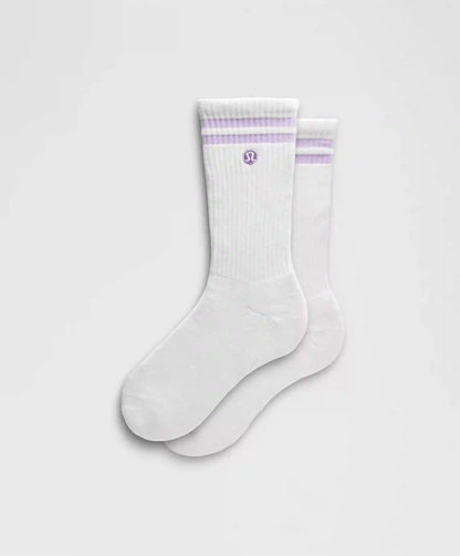 Unisex Daily Essential Crew Socks *Stripe