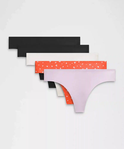 InvisiWear Mid-Rise Thong Underwear *5 Pack