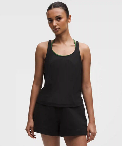 Stretch Mesh Relaxed-Fit Tank Top