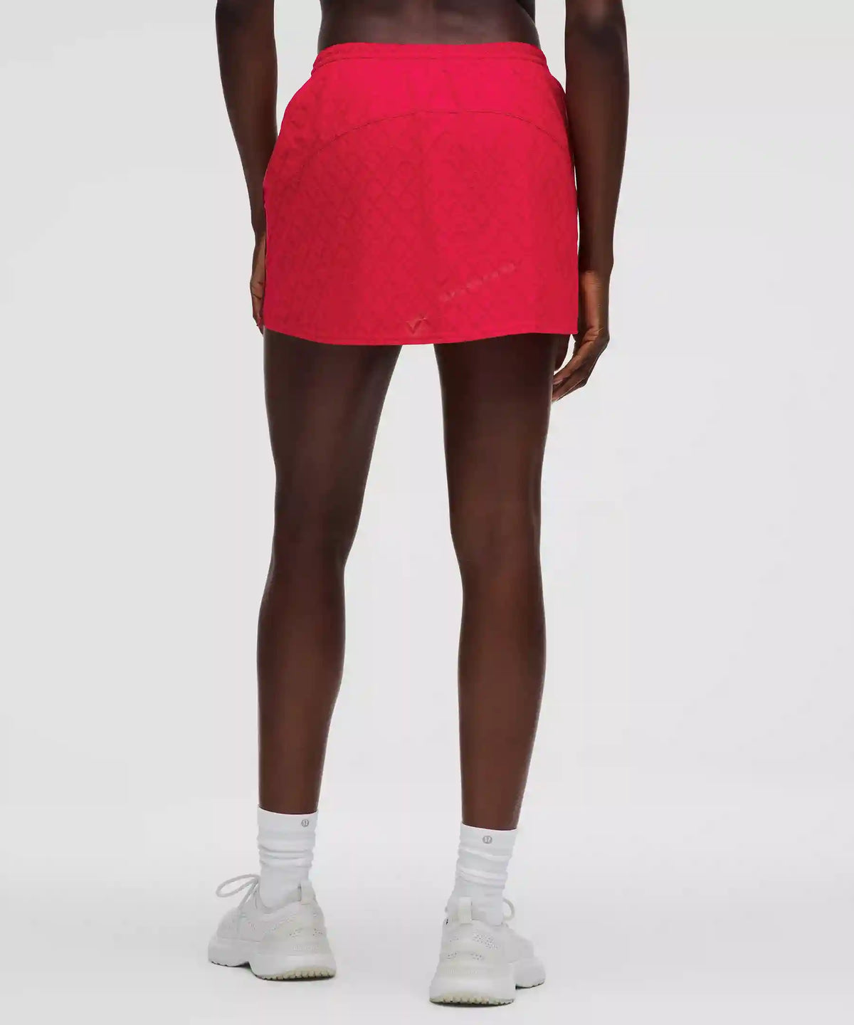 Textured Mesh High-Rise Tennis Skirt