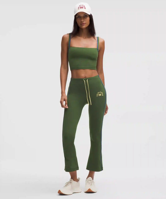Nulu Sporty Trim Mid-Rise Flared Pant