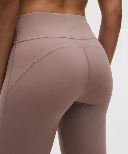 Groove High-Rise Ribbed Wide-Flare Pant