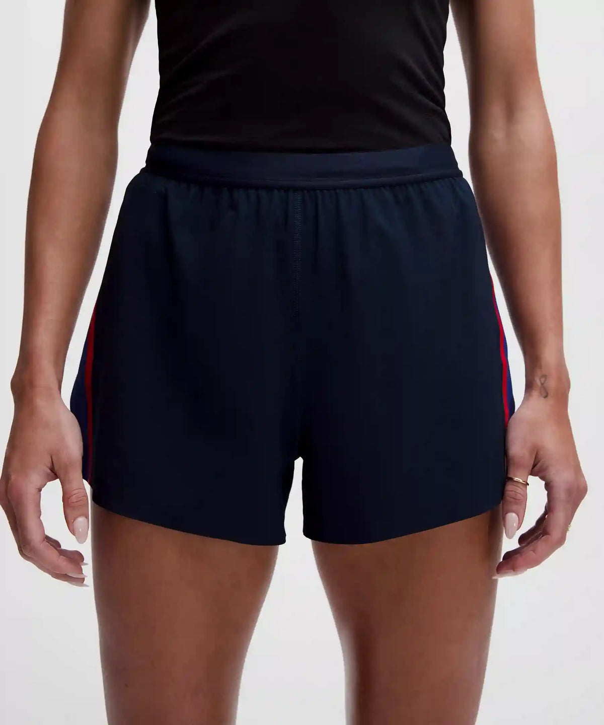 High-Rise Split Short 3" *Stripe