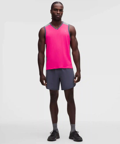 Pique Mesh-Panel Sleeveless Tennis Shirt