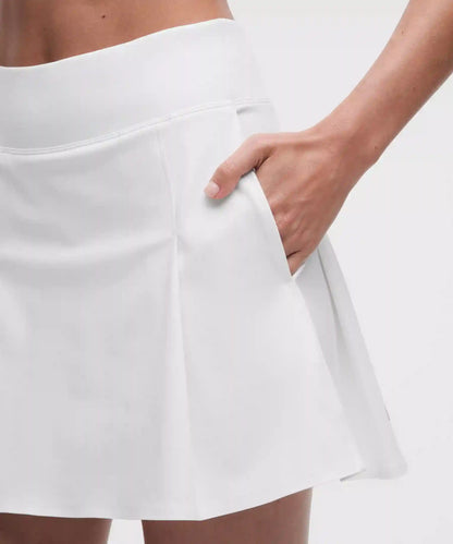 Top-Stitched Pleated Golf Skirt