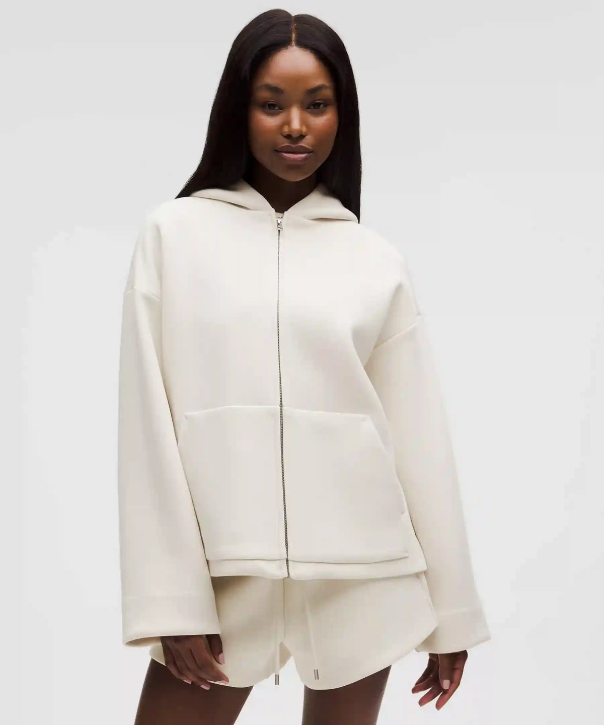 Sleek Spacer Full-Zip Hoodie