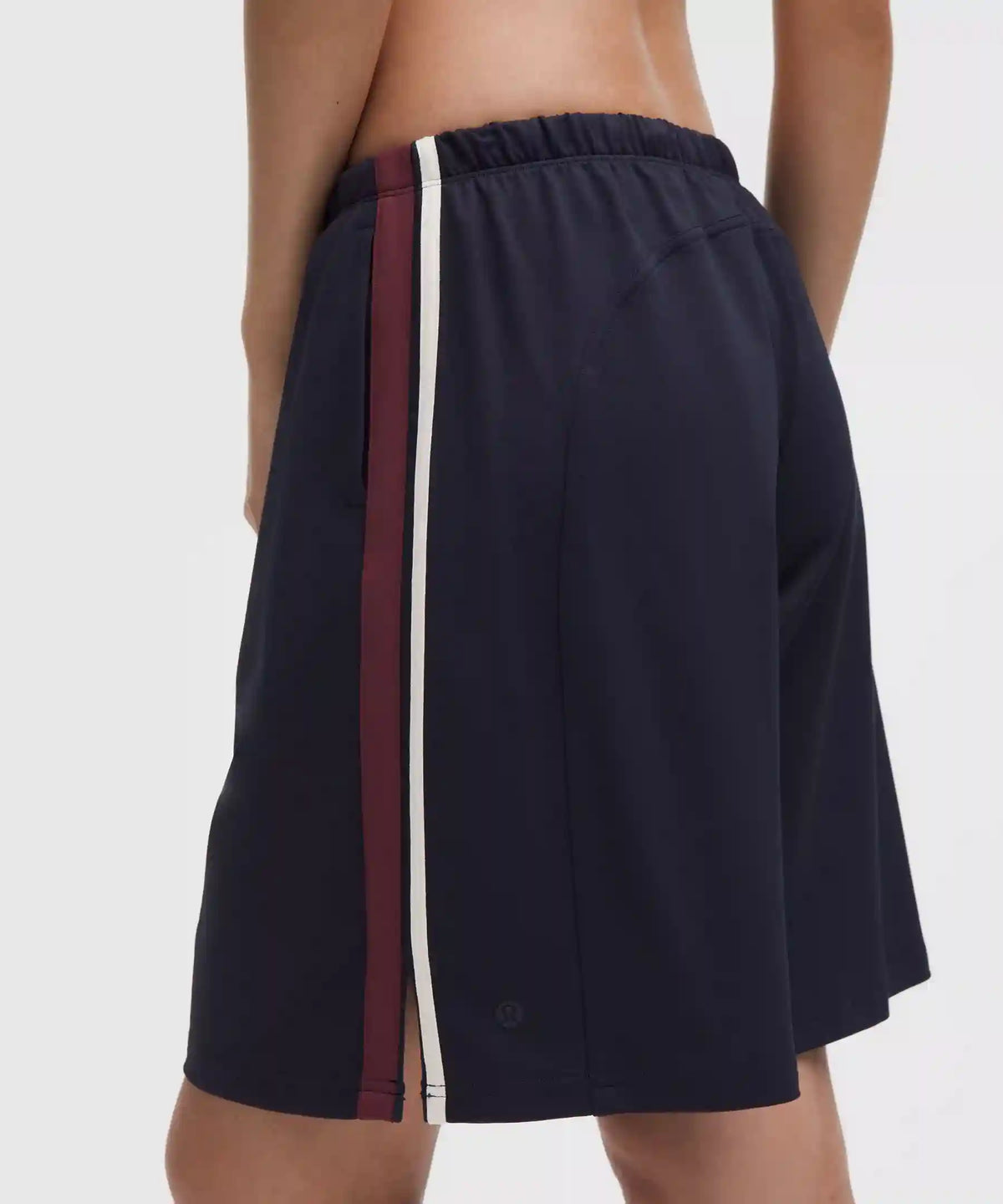 Striped Baggy Low-Rise Track Short 9.5"
