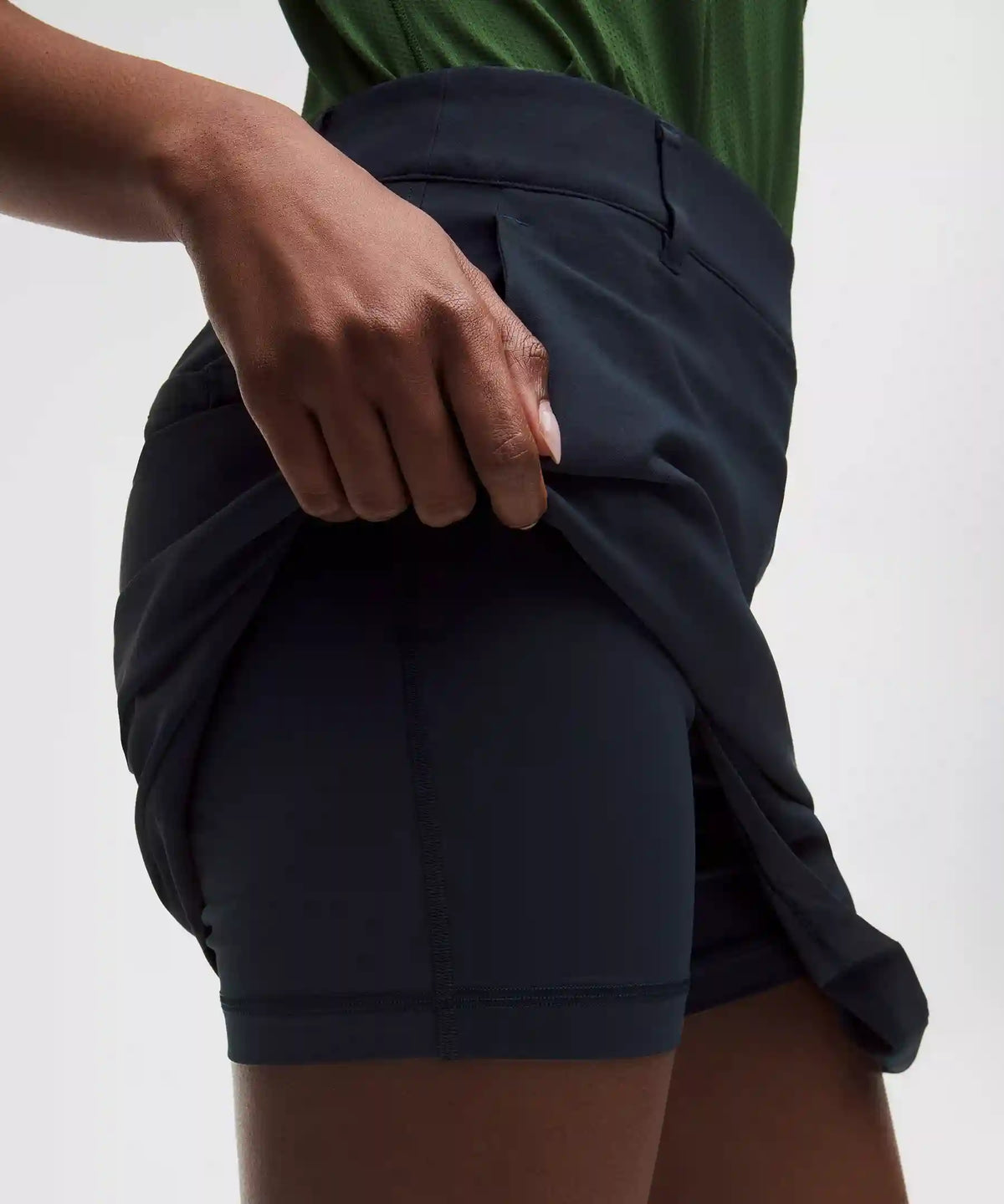 Stretch Twill Front Pleat Golf Skirt *Embroidered Logo