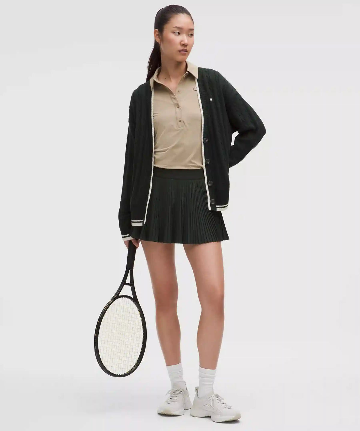 Quick-Dry Long-Sleeve Polo Shirt *Straight Hem