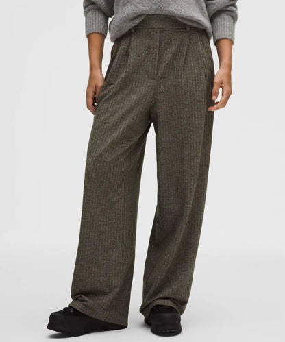 Daydrift High-Rise Wide-Leg Trouser Short *Herringbone