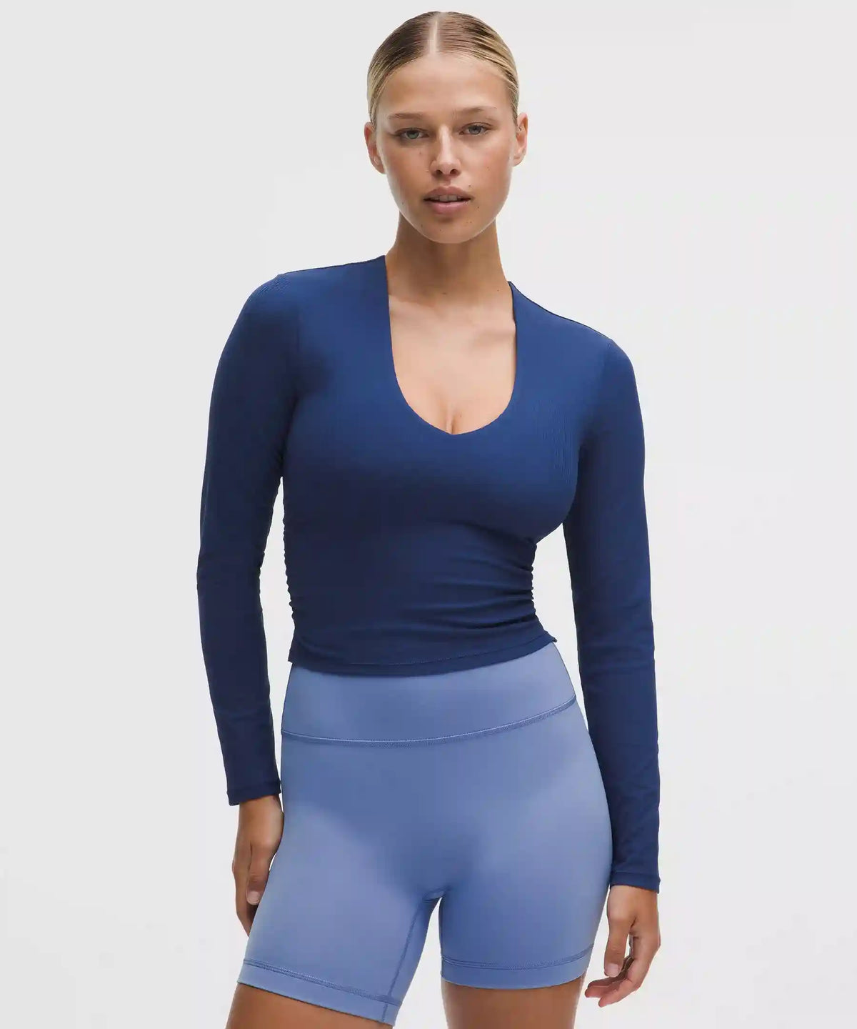 All It Takes Ribbed Nulu V-Neck Long-Sleeve Shirt *B-D Cups