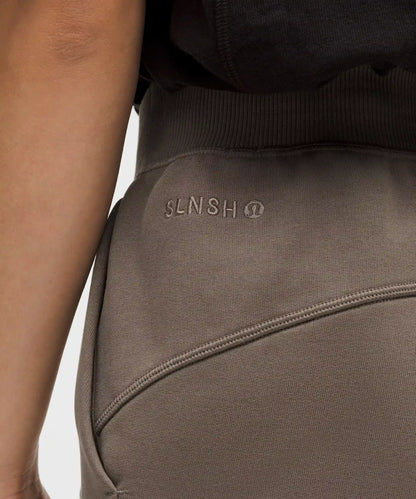Cotton Fleece Mid-Rise Straight-Leg Pant *SLNSH Collection