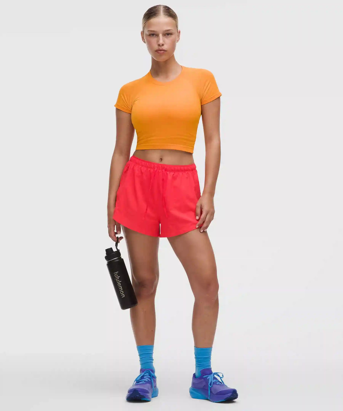 Textured Mesh High-Rise Running Short 2.5"